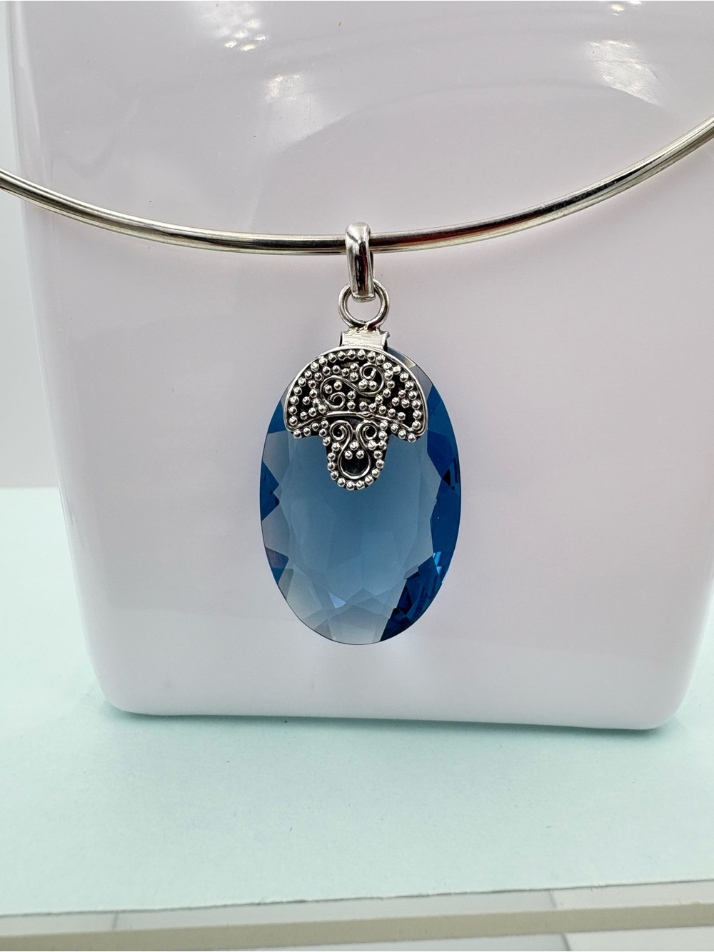 925 Solid Sterling Silver 24CT Genuine Tanzanite Gemstone Pendant - Pendant Only